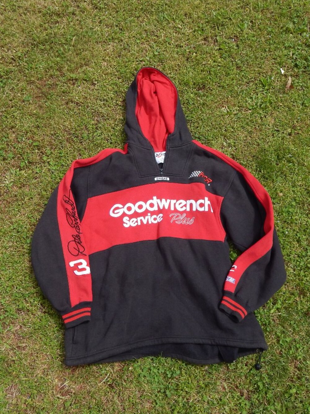 Vintage Chase Authentics Dale Earnhardt #3 Nascar Hoodie Pullover Sweatshirt XL